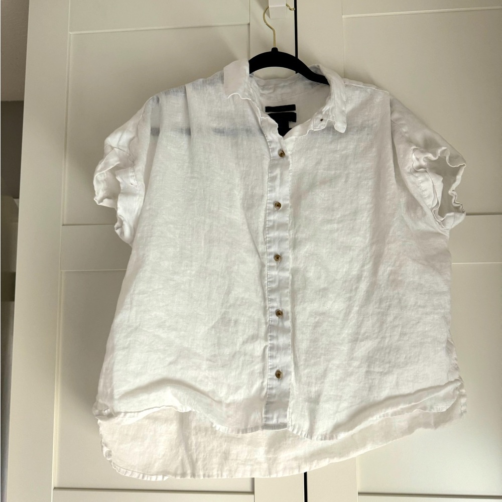 100% linen button up